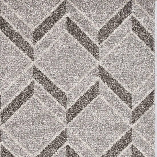 Lucia Grey Herringbone 23" x 45" Rug