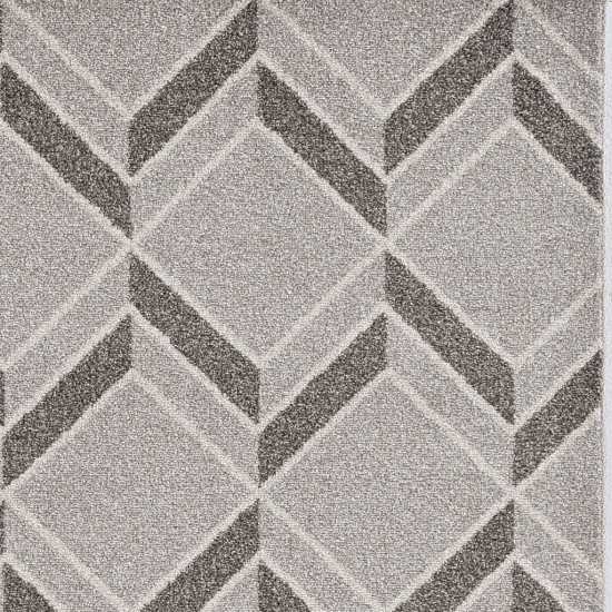 Lucia Grey Herringbone 3'3" x 4'11" Rug