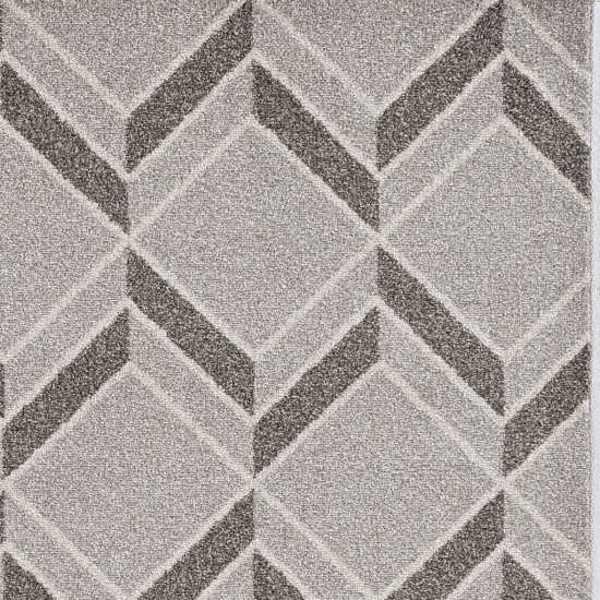 Lucia Grey Herringbone 6'7" x 9'6" Rug