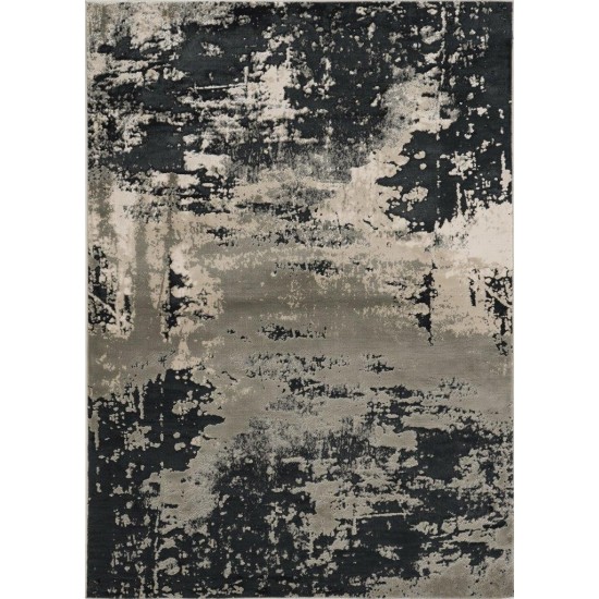 Luna Silver Charcoal Eclipse 5'3" x 7'7" Rug