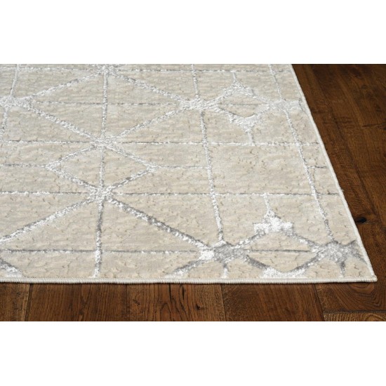 Luna Ivory/Silver Elements 3'3" x 4'11" Rug