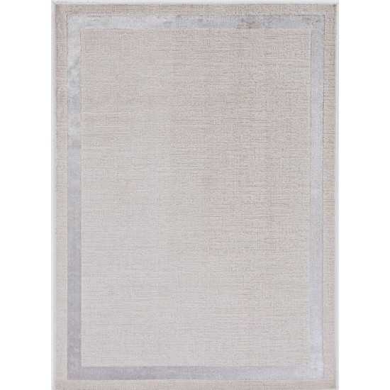 Luna Ivory/Silver Border 3'3" x 4'11" Rug