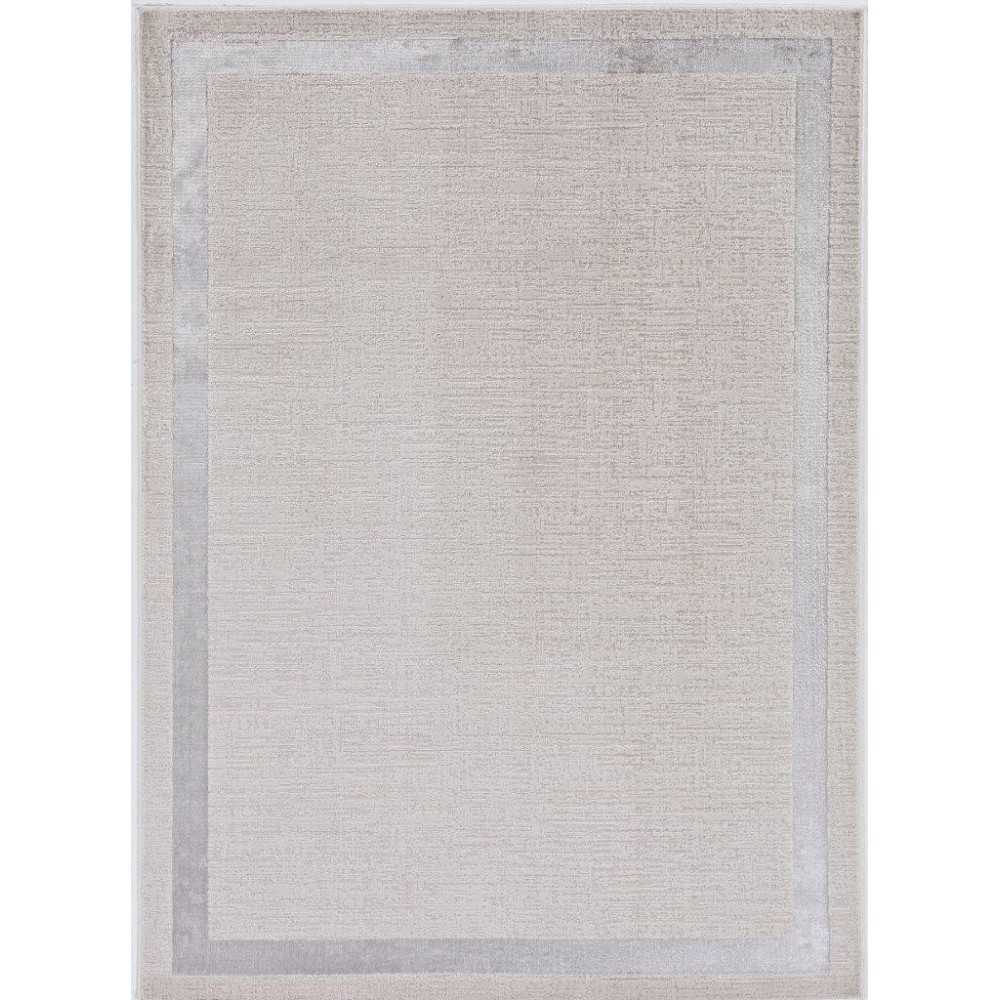 Luna Ivory/Silver Border 6'7" x 9'6" Rug