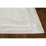 Luna Ivory/Silver Border 6'7" x 9'6" Rug