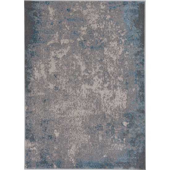 Luna Silver/Blue Natural 3'3" x 4'11" Rug