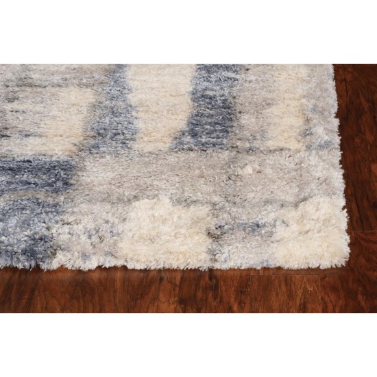 Merino Ivory/Blue Cityscape 3'9" x 5'11" Rug