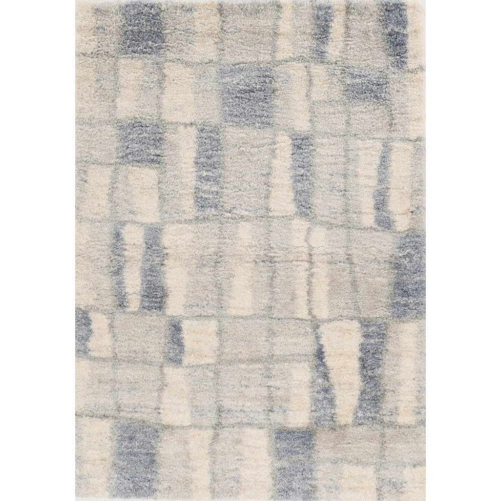 Merino Ivory/Blue Cityscape 5'3" x 7'7" Rug