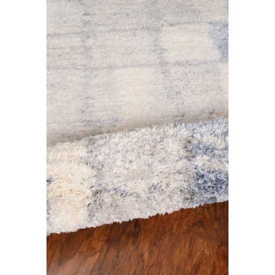 Merino Ivory/Blue Cityscape 5'3" x 7'7" Rug