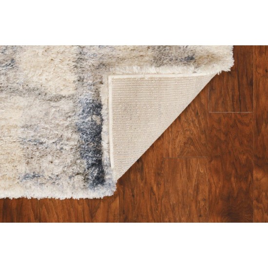 Merino Ivory/Blue Cityscape 5'3" x 7'7" Rug