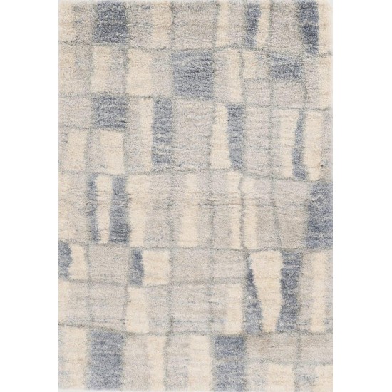 Merino Ivory/Blue Cityscape 8'10" x 13'" Rug