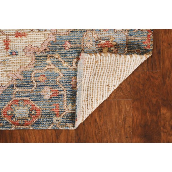 Morris Blue/Red Gramercy 5' x 7' Rug