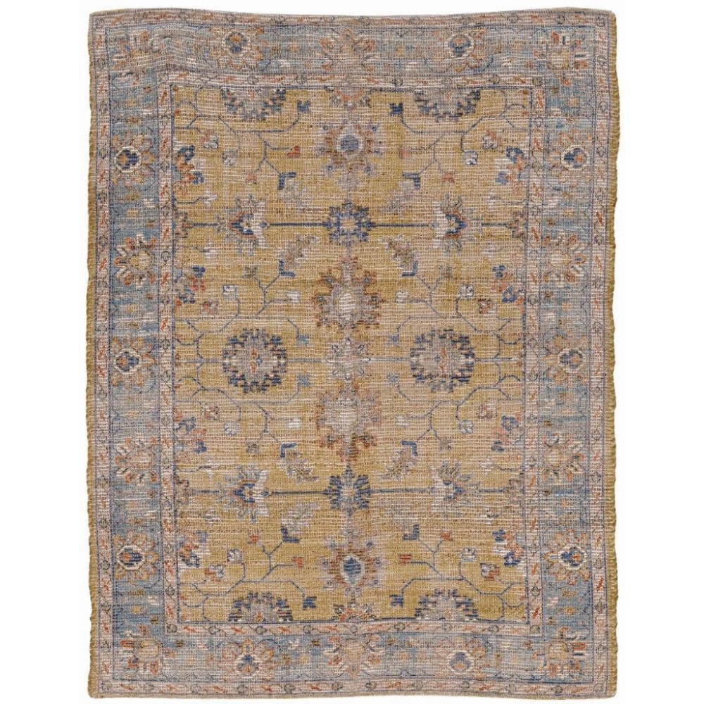 Morris Gold/Lt Blue Karissa 7'6" x 9'6" Rug Morris Gold/Lt Blue Karissa 7'6" x 9'6" Rug