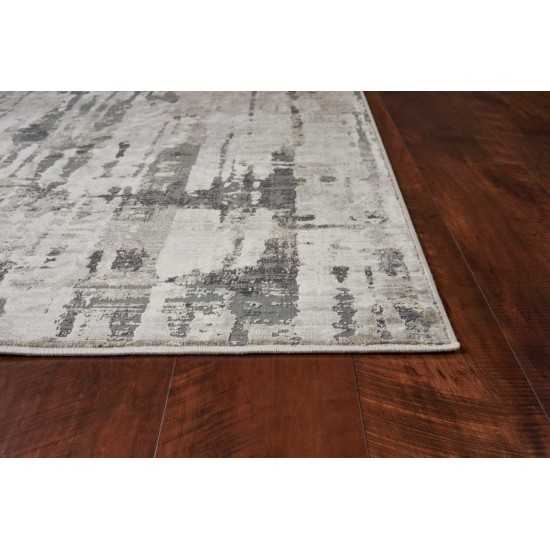 Montreal Grey Moderne 2'2" x 7'6" Runner Rug