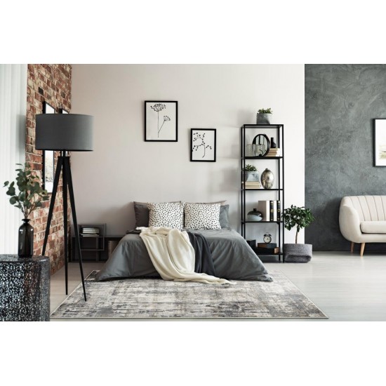 Montreal Grey Moderne 5'3" x 7'7" Rug
