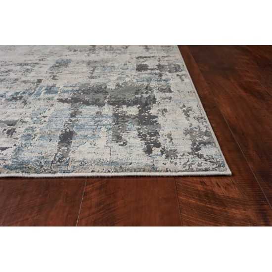 Montreal Ivory/Teal Palette 3'3" x 4'11" Rug
