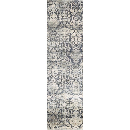 Montreal Grey Heidi 2'2" x 7'6" Runner Rug