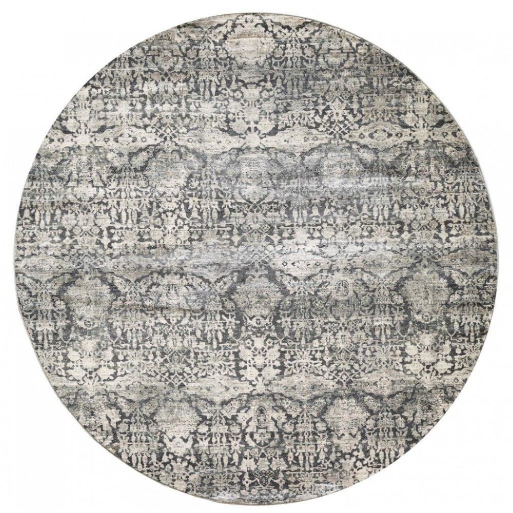 Montreal Grey Heidi 7'7" Round Rug