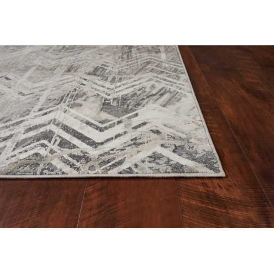 Montreal Grey Chevron 3'3" x 4'11" Rug