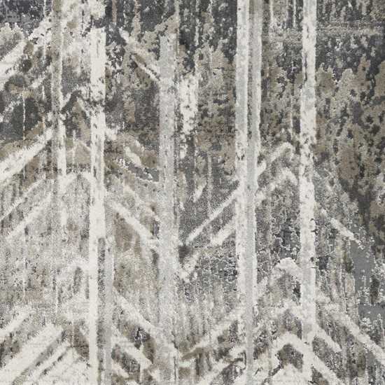 Montreal Grey Chevron 8'9" x 13' Rug