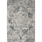 Montreal Ivory/Teal Bentley 3'3" x 4'11" Rug