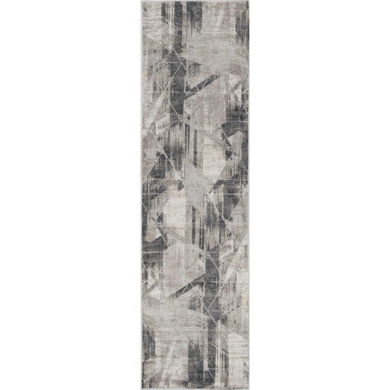 Montreal Grey Visions 2'2" x 7'6" Runner Rug