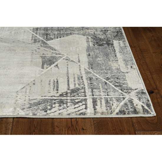 Montreal Grey Visions 2'2" x 7'6" Runner Rug