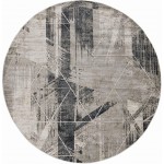 Montreal Grey Visions 7'7" Round Rug