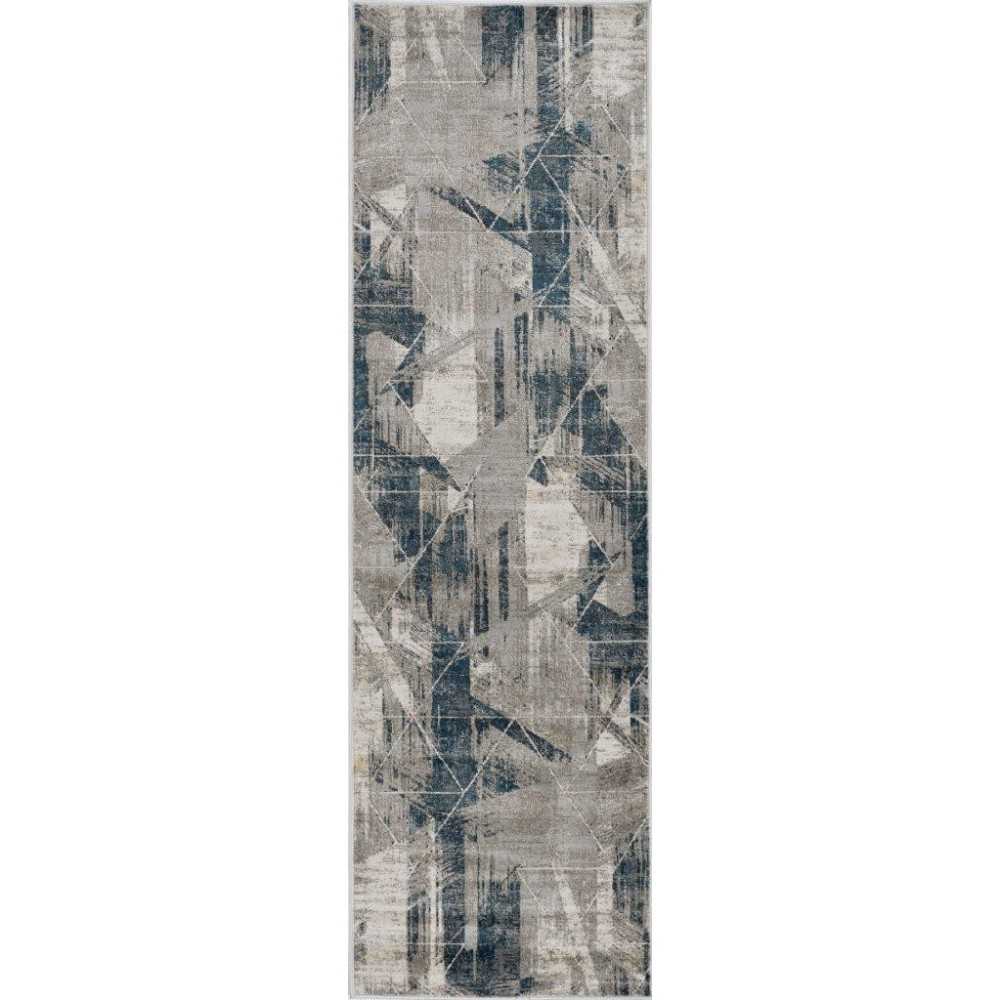 Montreal Grey/Blue Twilight 2'2" x 7'6" Runner Rug