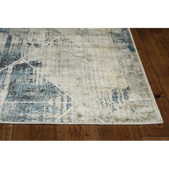 Montreal Grey/Blue Twilight 2'2" x 7'6" Runner Rug