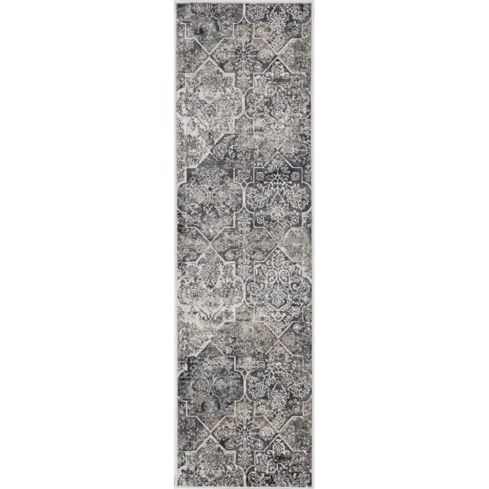 Montreal Grey Traditions 2'2" x 7'6" Runner Rug