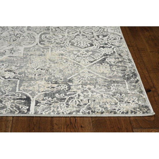 Montreal Grey Traditions 2'2" x 7'6" Runner Rug