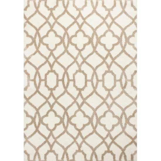 Oasis Ivory/Beige Ironwork 3'3" x 5'3" Rug