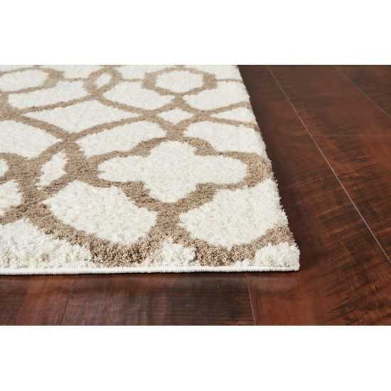 Oasis Ivory/Beige Ironwork 3'3" x 5'3" Rug