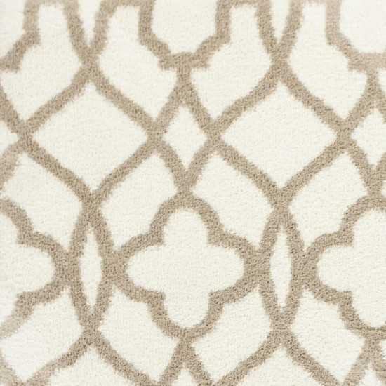 Oasis Ivory/Beige Ironwork 5'3" x 7'7" Rug