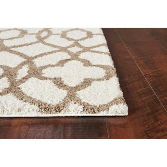 Oasis Ivory/Beige Ironwork 7'10" x 10'6" Rug
