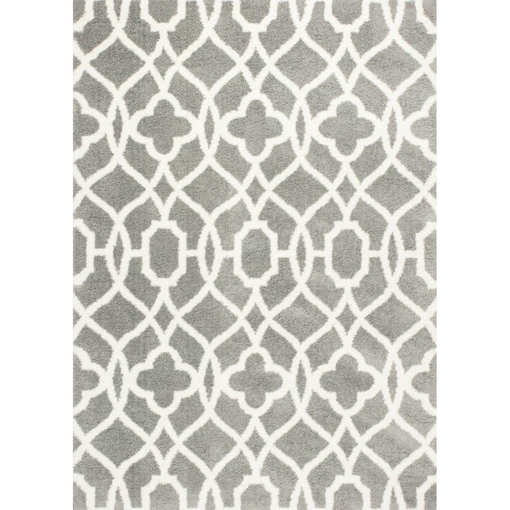 Oasis Grey/Ivory Ironwork 5'3" x 7'7" Rug