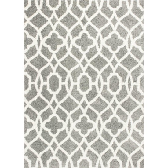 Oasis Grey/Ivory Ironwork 7'10" x 10'6" Rug