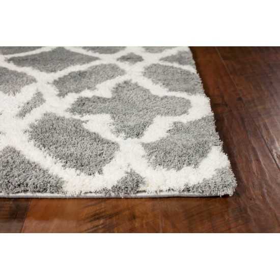 Oasis Grey/Ivory Ironwork 7'10" x 10'6" Rug