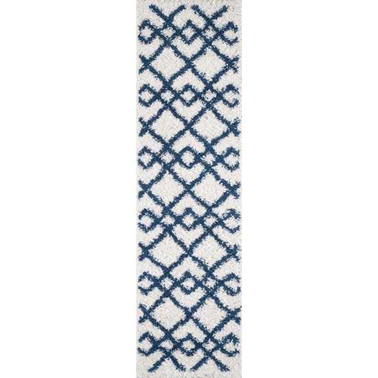 Pax Ivory Blue Trends 2'2" x 7'6" Runner Rug