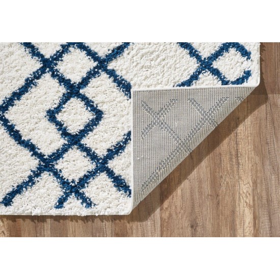 Pax Ivory Blue Trends 2'2" x 7'6" Runner Rug