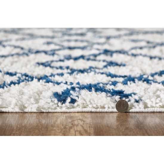 Pax Ivory Blue Trends 2'2" x 7'6" Runner Rug
