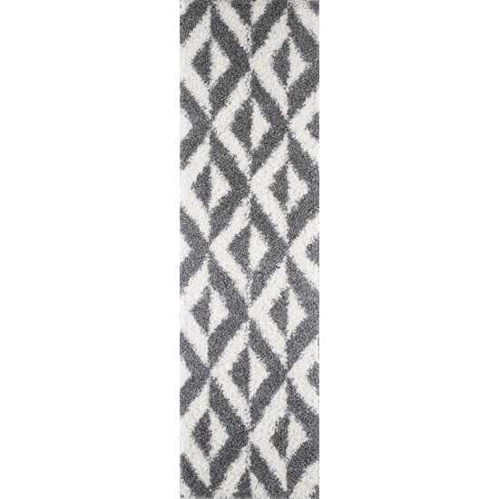 Pax Dark Grey Illusions 2'2" x 7'6" Runner Rug