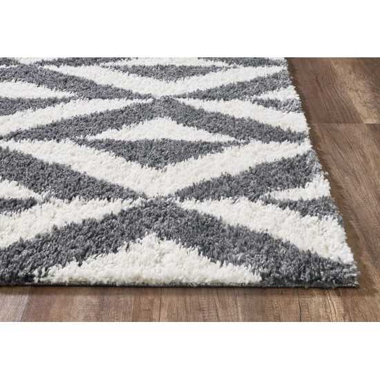 Pax Dark Grey Illusions 2'2" x 7'6" Runner Rug