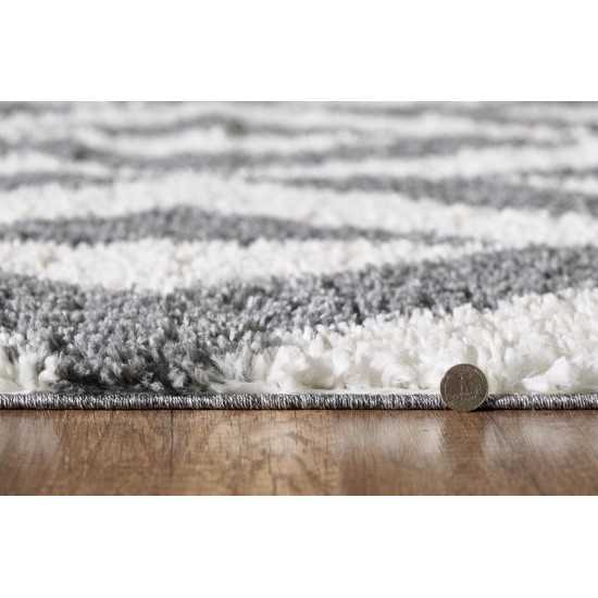 Pax Dark Grey Illusions 2'2" x 7'6" Runner Rug