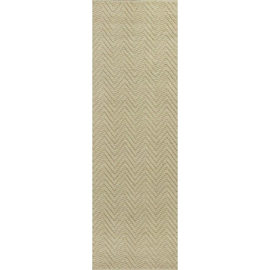 Porto Ivory Herringbone 2' x 7'6" Runner Rug