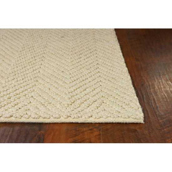 Porto Ivory Herringbone 2' x 7'6" Runner Rug