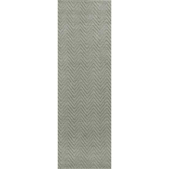 Porto Grey Heather Herringbone 2' x 7'6" Runner Rug