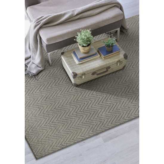 Porto Grey Heather Herringbone 2' x 7'6" Runner Rug