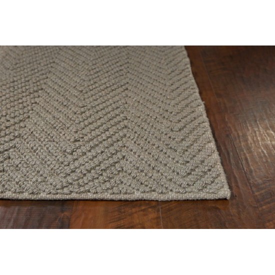 Porto Grey Heather Herringbone 5' x 8' Rug