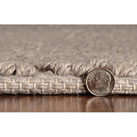 Porto Grey Heather Herringbone 8' x 11' Rug